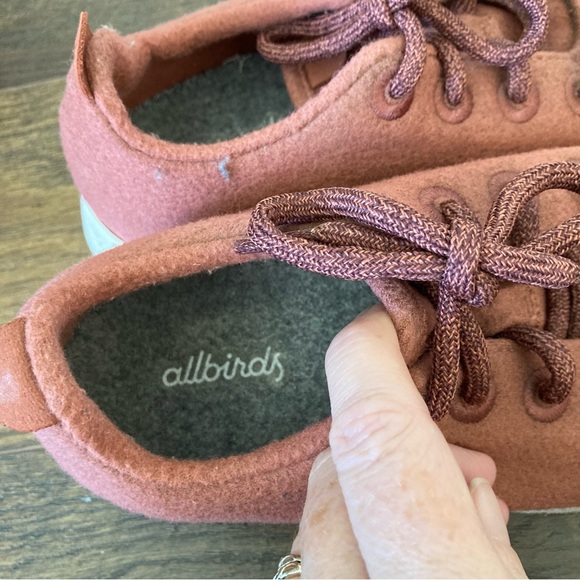 Allbirds Mauve Wool Runners Lace up Sneakers Sz 7 Women’s - Picture 6 of 9